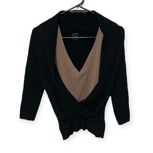 Ann Taylor Wrap Sweater - Black - Women’s Petite Size Small